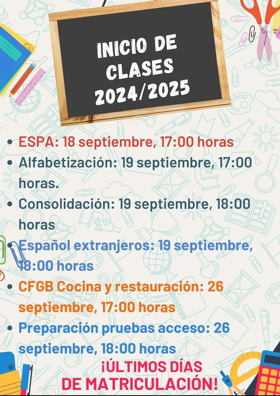 Inicio de clases 24