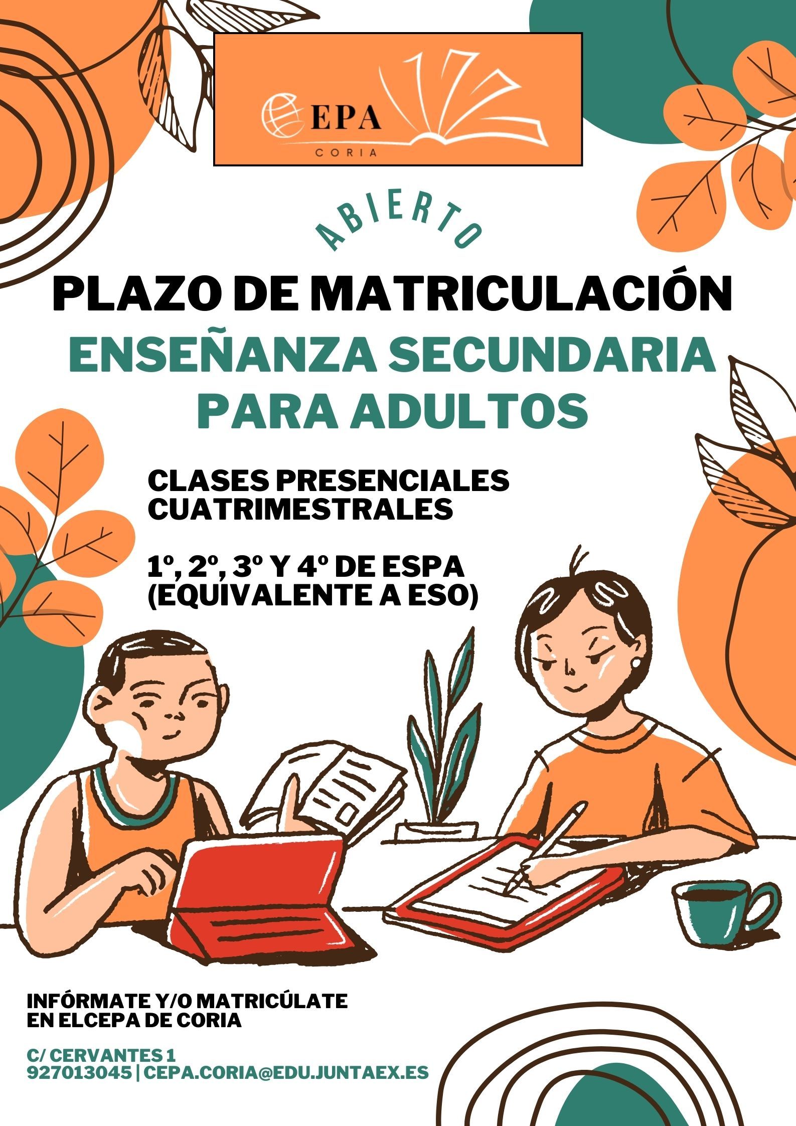 plazo de matriculacin ESPA